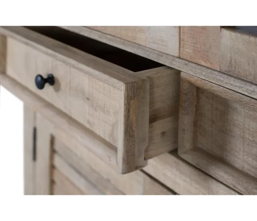 Vitrina Madera de Mango Natural 90x40x180 Cm - Giner y Colomer (6)