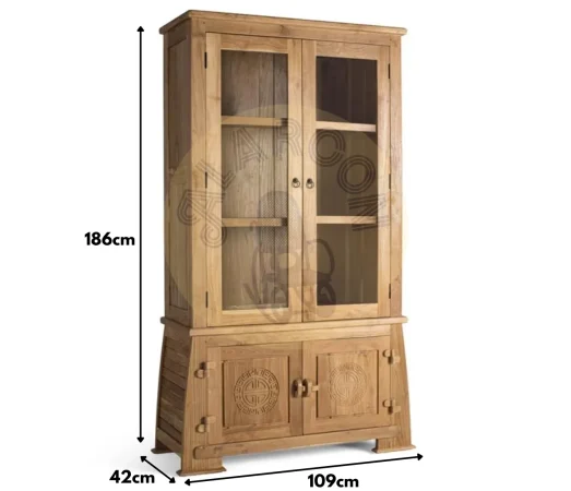 Vitrina Madera de Teca 109x42x186 Cm - Giner y Colomer (3)