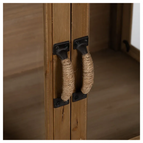 Vitrina Natural de Madera de Abeto 4 Puertas 1 Cajon - IXIA (8)