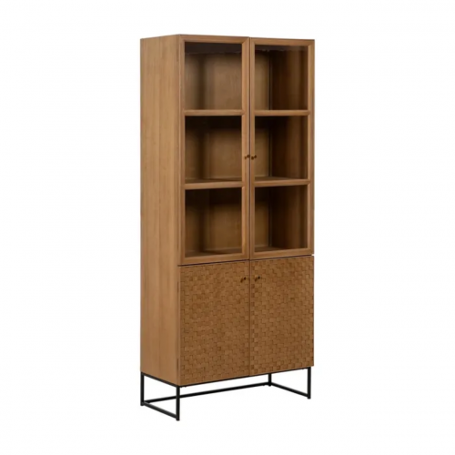 Vitrina Natural de Madera de Fresno DM 2 Puertas - IXIA (2)