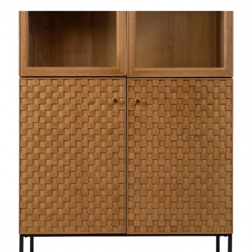 Vitrina Natural de Madera de Fresno DM 2 Puertas - IXIA (4)