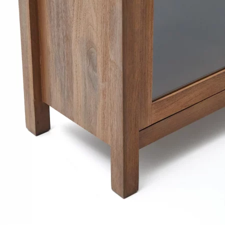 Vitrina Sashi de madera maciza de teca 110 x 185 cm-6