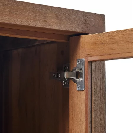 Vitrina Sashi de madera maciza de teca 110 x 185 cm-7