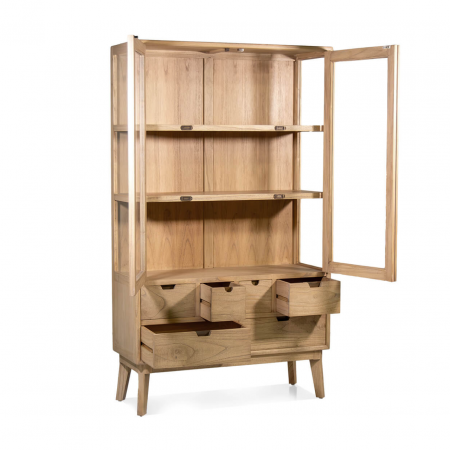 Vitrina Scandi 6 Cajones 2 Puertas 105x40x180 Cm - Moycor (4)