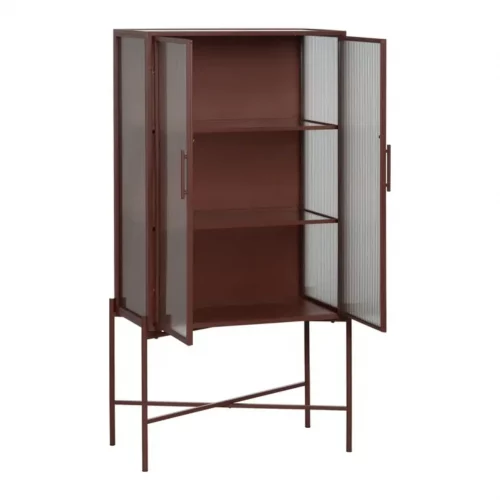 Vitrina Teja de Metal y Cristal 2 Puertas - IXIA (3)