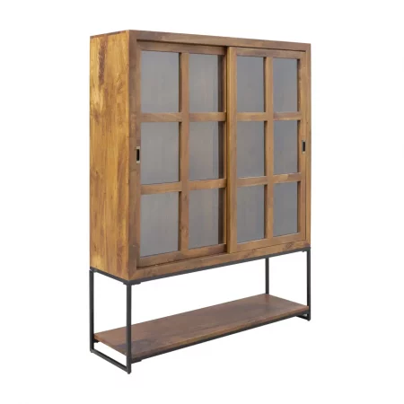 Vitrina Toronto 2 Puertas Correderas 3 Estantes 140x40x180 Cm - Moycor (1)