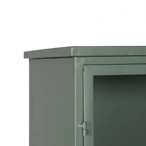 Vitrina Verde Militar de Metal y Cristal 2 Puertas Superioes 2 Puertas Inferiores - IXIA (4)