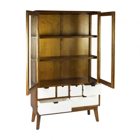 Vitrina con 6 Cajones y 2 Puertas Colección Artic 105x40x180 Cm - Moycor (2)