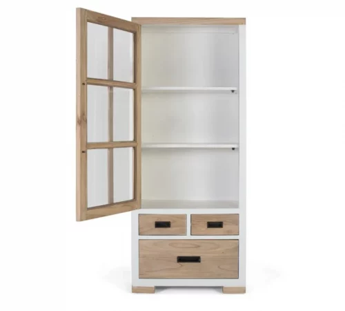 Vitrina de Madera de Mindi 75x40x180 Cm - Giner y Colomer (2)
