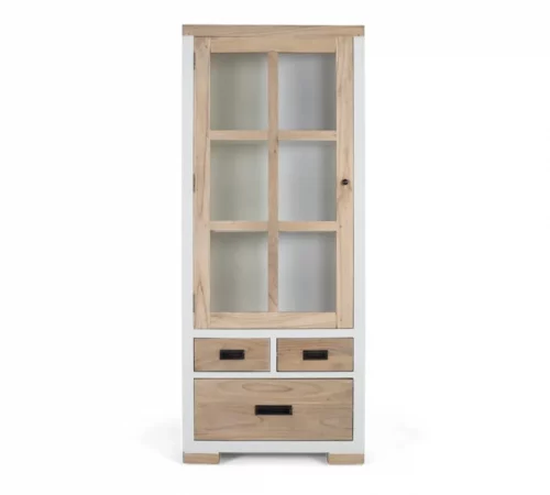 Vitrina de Madera de Mindi 75x40x180 Cm - Giner y Colomer (3)