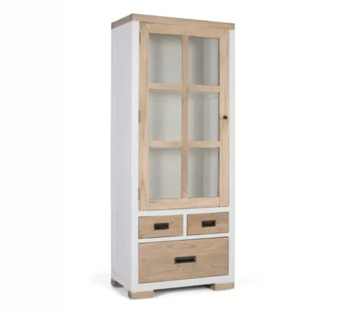 Vitrina de Madera de Mindi 75x40x180 Cm - Giner y Colomer (6)