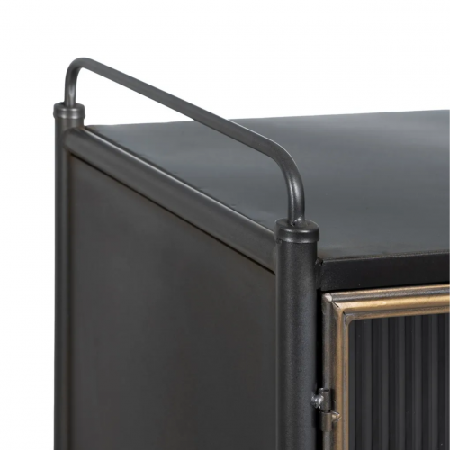 Vitrina de Metal y Cristal Brick Negro-Oro - IXIA (4)