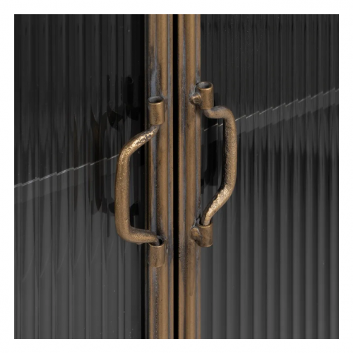 Vitrina de Metal y Cristal Brick Negro-Oro - IXIA (7)