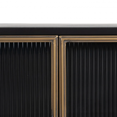Vitrina de Metal y Cristal Brick Negro-Oro - IXIA (8)