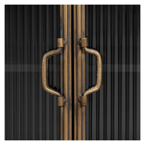 Vitrina de Metal y Cristal Brick Negro-Oro - IXIA (9)