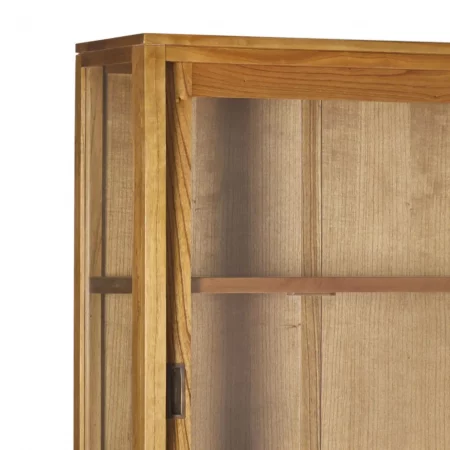 Vitrina en Madera con 2 Estantes y 2 Puertas Correderas Colección Madhu 180x40x138 Cm - Moycor (2)
