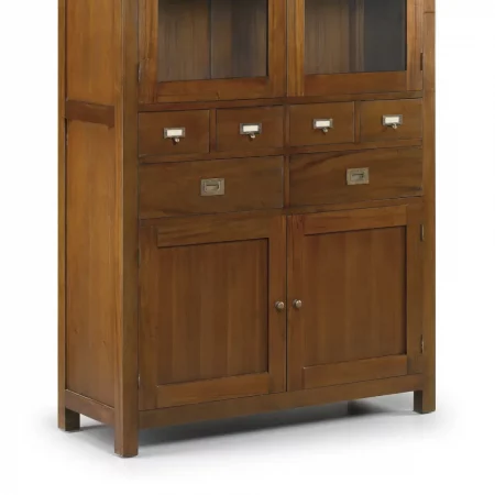Vitrina en Madera de Caoba con 6 Cajones y 4 Puertas Modelo Flamingo 105x40x200 Cm - Moycor (3)