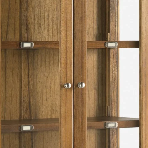 Vitrina en Madera de Mindi con 2 Cajones y 4 Puertas Modelo Flash 85x40x190 Cm - Moycor (3)