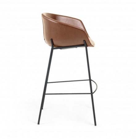 taburete-alto-metal-negro-pu-marron-claro-zadine (1)