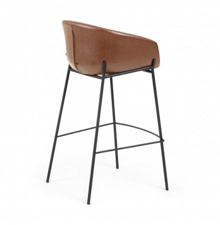 taburete-alto-metal-negro-pu-marron-claro-zadine (2)